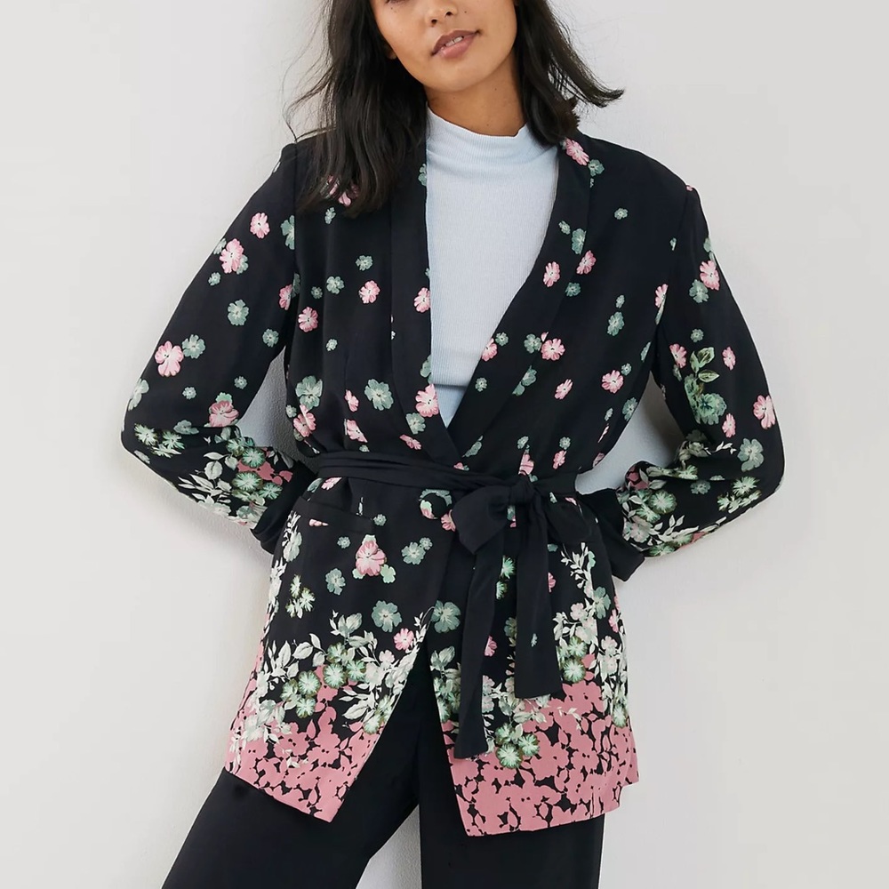 Anthropologie Merielle Floral Blazer